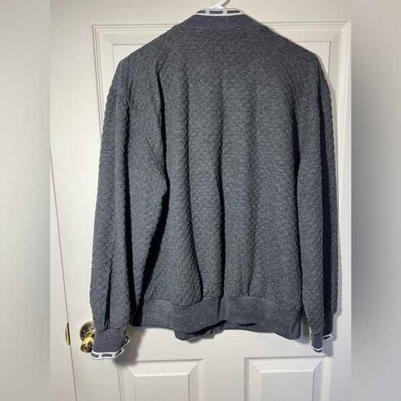 Vintage Bay Club Made USA Gray XL Button Cardigan Sweater Mr Rogers Pockets - Picture 5 of 12